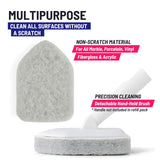 Moku Home Replacement Scrubber Refill for Moku Home Extendable Tub Tile Shower Brush for Cleaning Non-Scratch (2X Scrubber Sponge Gray)