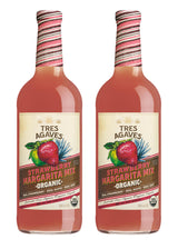 Tres Agaves Organic Strawberry Margarita & Daiquiri Mix - Real Strawberry Purée, Agave Nectar & Lime Juice - All-Natural, Non-GMO, Gluten-Free, Vegan