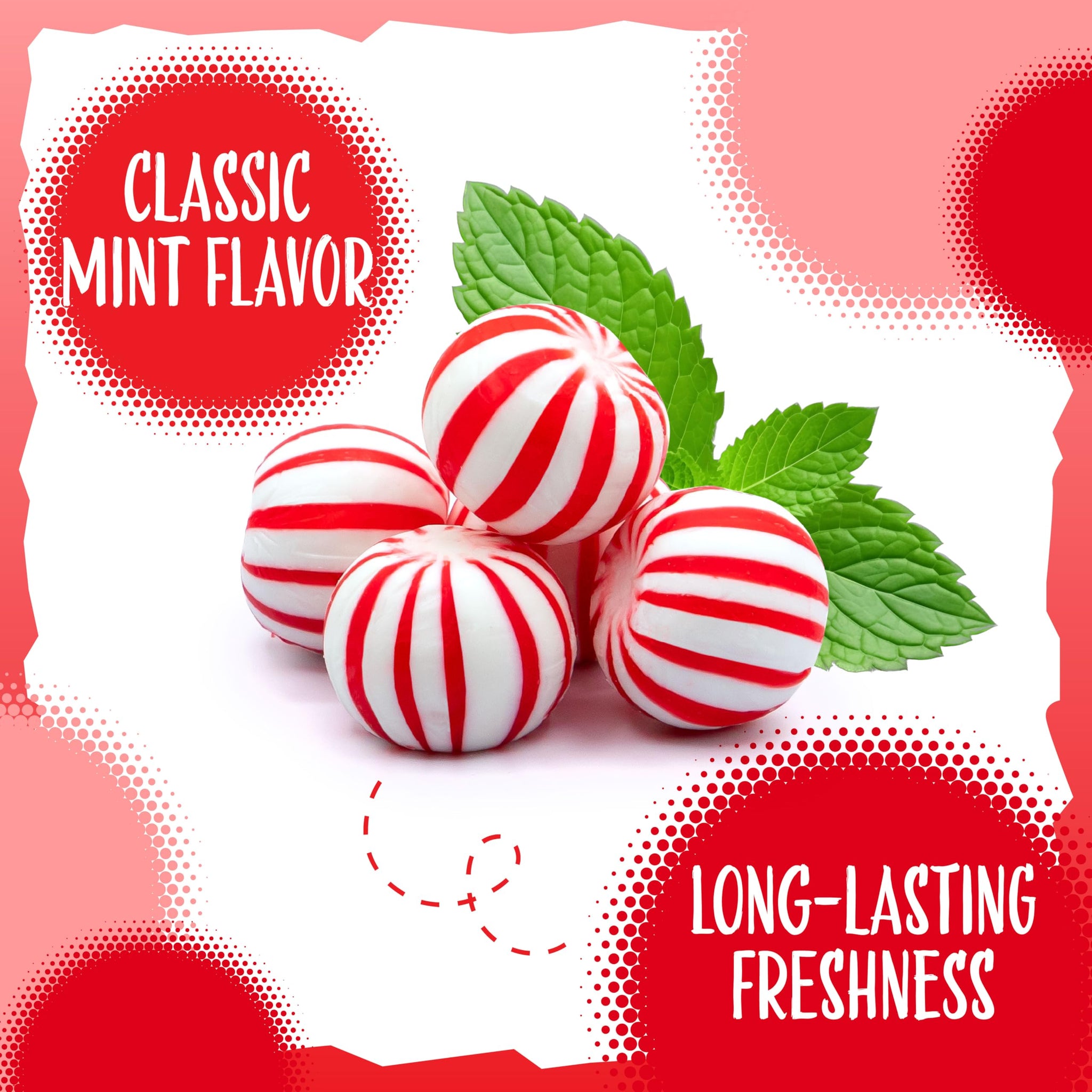 Jumbo Mint Balls 2-Pound Bag | Hard Candy with Classic Peppermint Flavor | Old Fashioned Candy for Holiday Buffets and Office Bowls | Individually