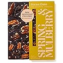 Spring & Mulberry Dark Chocolate Bars - Healthy Dark Chocolate, Date-Sweetened - Pecan Date 6 Pack