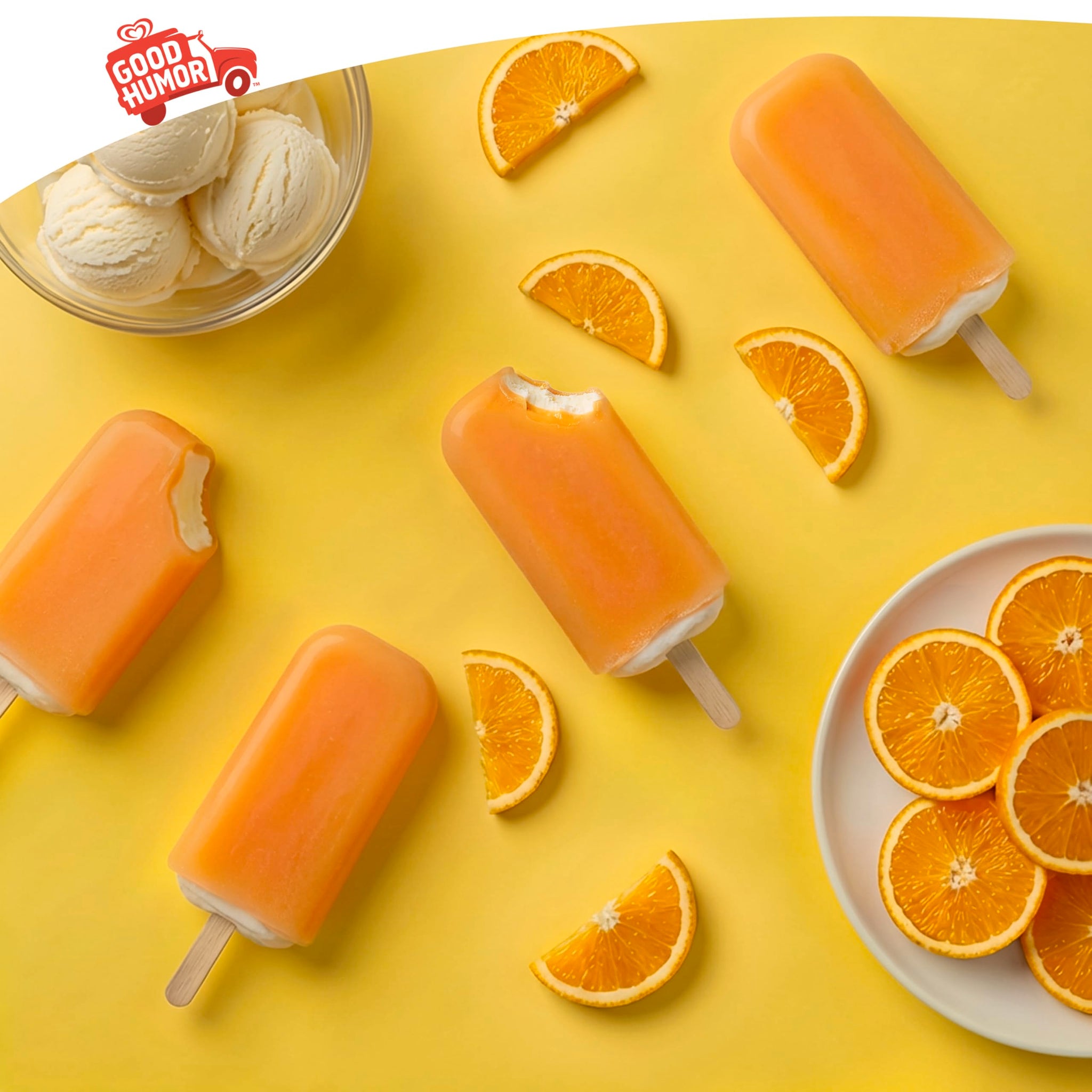 Good Humor Ice Cream Bars For a Delicious Frozen Dessert Creamsicle Just 100 Calories Per Bar 16.5 oz 6 Count