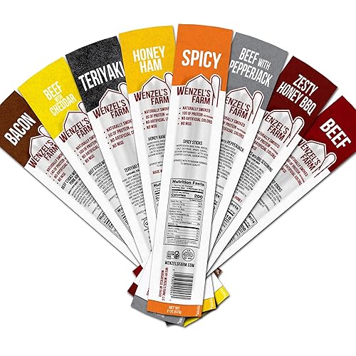 Wenzel’s Farm Variety Snack Sticks ?Supports Active Lifestyles ? Flavorful, Natural Smoked ? High Protein, Low Carb ? No MSG, Fillers, Binders