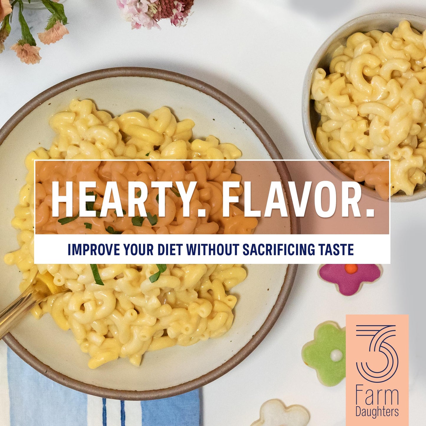 Three Farm Daughters High Fiber Elbow Macaroni Pasta Pack, Low GI, Non GMO Elbow Pasta Noodles, Low Net Carb, Made in the USA, 12 oz. (4 Pack)