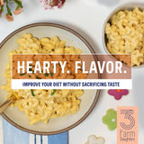 Three Farm Daughters High Fiber Elbow Macaroni Pasta Pack, Low GI, Non GMO Elbow Pasta Noodles, Low Net Carb, Made in the USA, 12 oz. (4 Pack)