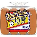 Ball Park Butter Hot Dog Buns, 8 count, (1.88 oz each), Hamburger Buns, 15 oz Bag