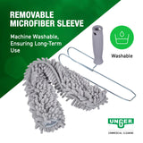 Unger Commercial StarDuster Pro Ceiling Fan Duster, Microfiber Sleeve, Gray, Ideal for Cleaning Ceiling Fans, Light Fixtures, and Vents, Case of 5
