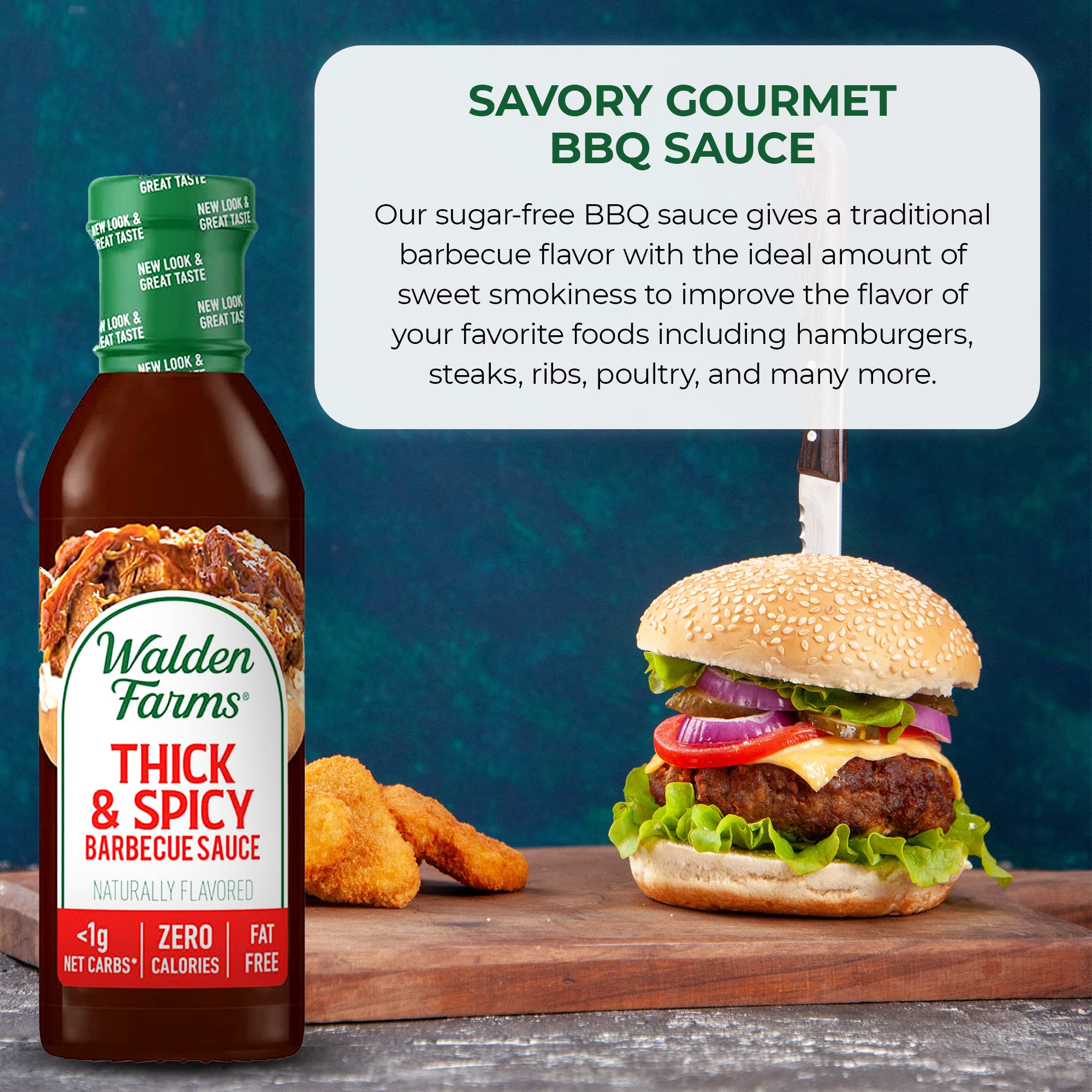Walden Farms Thick & Spicy Barbecue Sauce 340ml X 3 (Pack of 3)