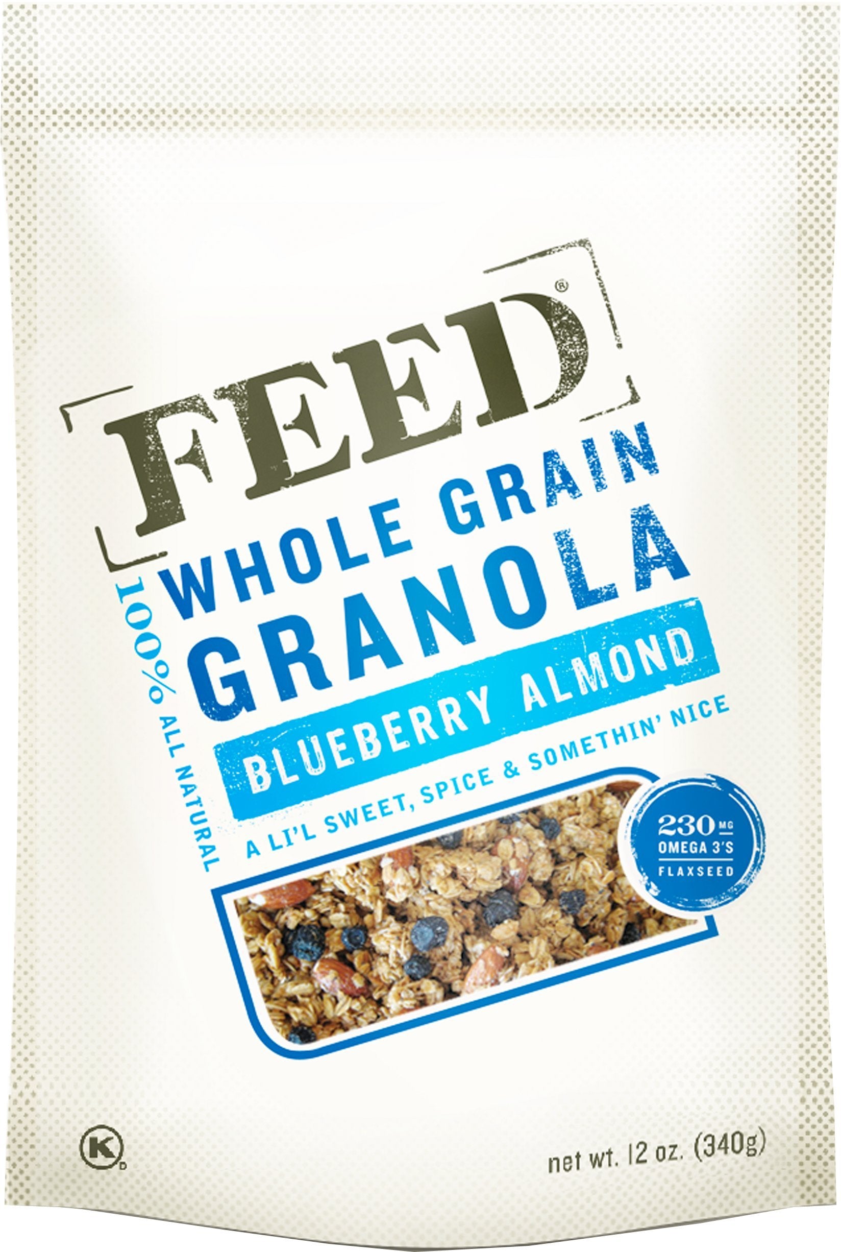 Feed Whole Grain Granola Blueberry Almond Crunch. 12-Ounce Bags (Pack of 6)