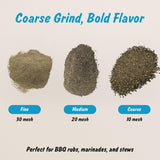Spice Profile USDA Organic Coarse Ground Black Pepper, Lab Tested for Heavy Metals, Resealable 4 oz Pouch, Kaali Mirch, Pimienta Negra Molida