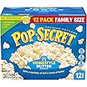 Pop Secret Microwave Popcorn, Homestyle Butter Flavor, 3.2 Oz Sharing Bags, 12 Ct