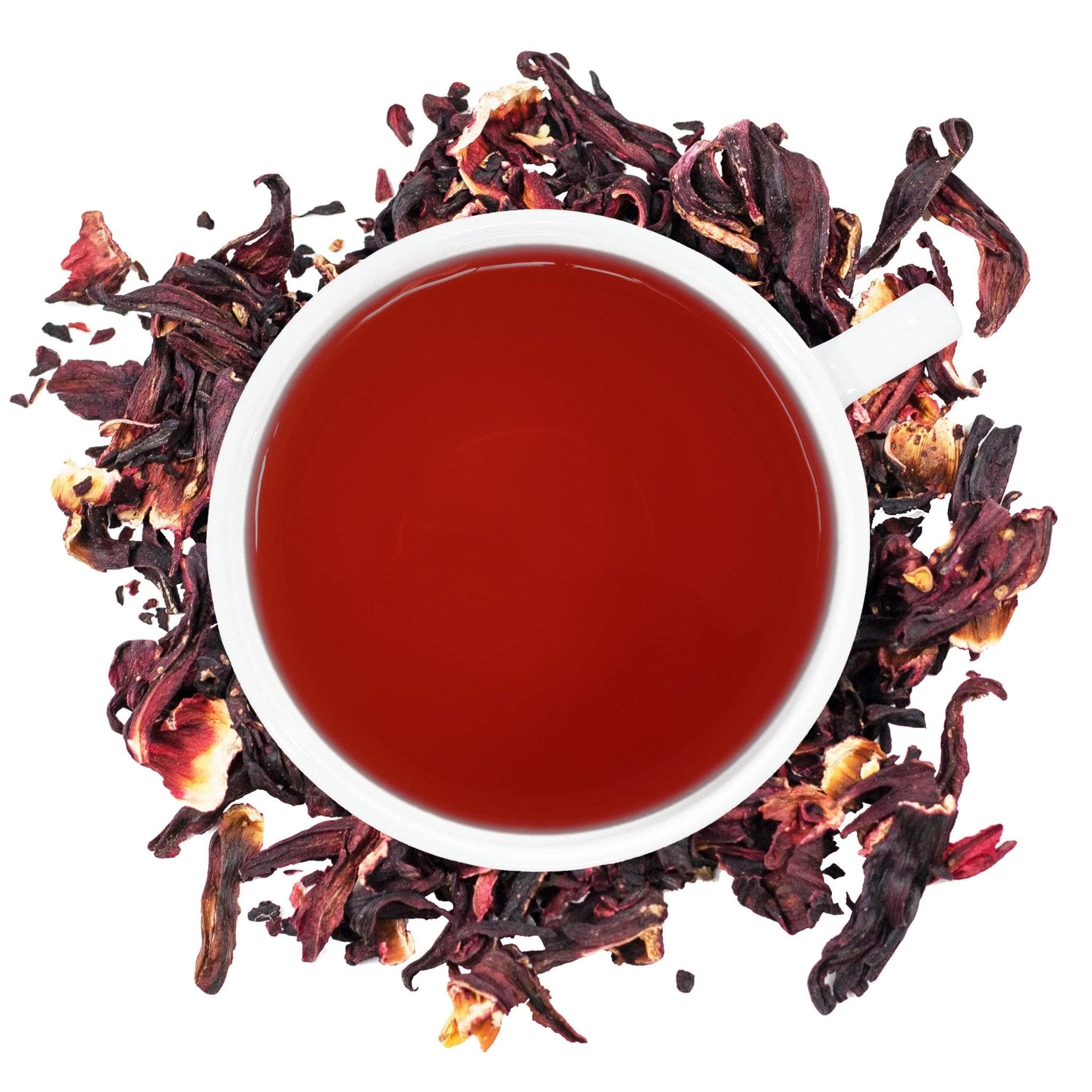 Organic Hibiscus Loose Leaf Tea - 2oz Bag (Approx. 30 Servings) | Full Leaf Tea Co.