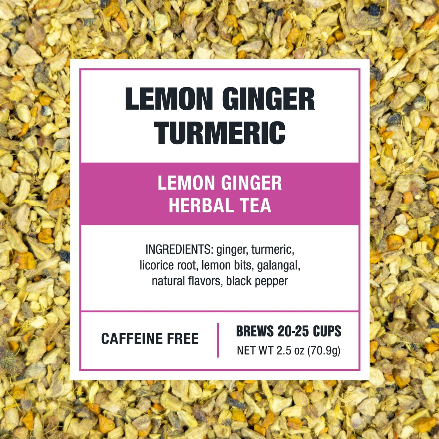 Tiesta Tea - Lemon Ginger Turmeric, Loose Leaf, Lemon Ginger Herbal Tea, Premium Blend, Non Caffeinated Herbal, Make Hot or Iced Brews Up to 25 Cups
