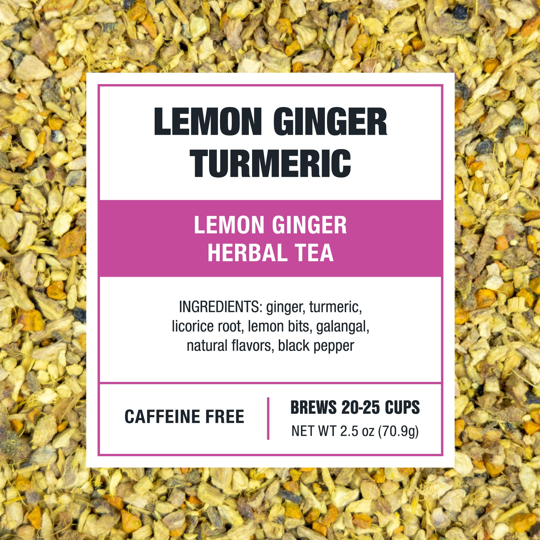 Tiesta Tea - Lemon Ginger Turmeric, Loose Leaf, Lemon Ginger Herbal Tea, Premium Blend, Non Caffeinated Herbal, Make Hot or Iced Brews Up to 25 Cups
