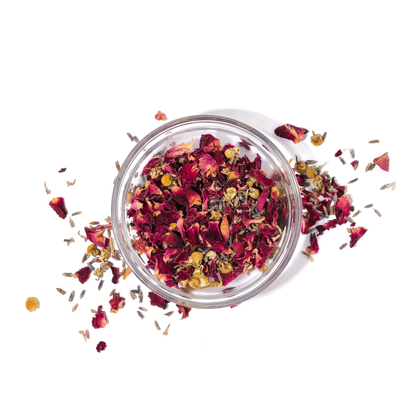 Garden Party Herbal Tea by Mindful Moon - Relaxation Blend with Chamomile, Lavender & Rose - Caffeine-Free, Loose Leaf (Large)