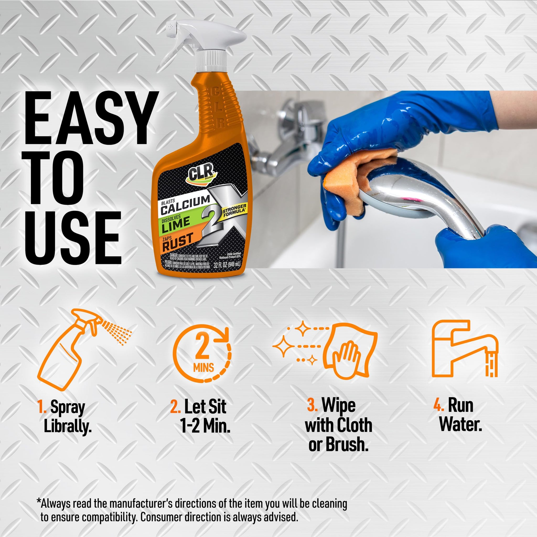 CLR Brands 2X Calcium Lime and Rust Remover - 32 oz Trigger