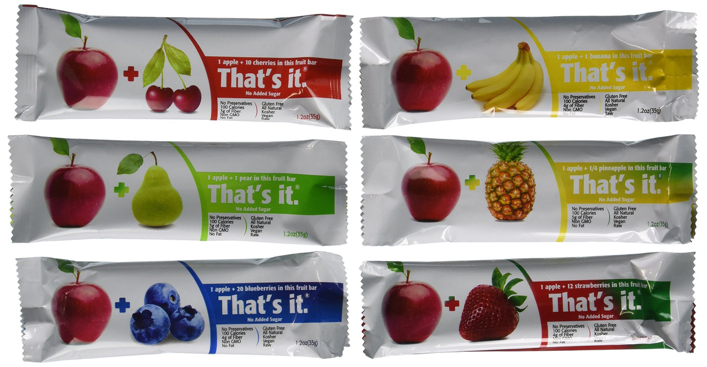 That's It Fruit Bars, Variety Pack , 1.2 oz, Pack of 24