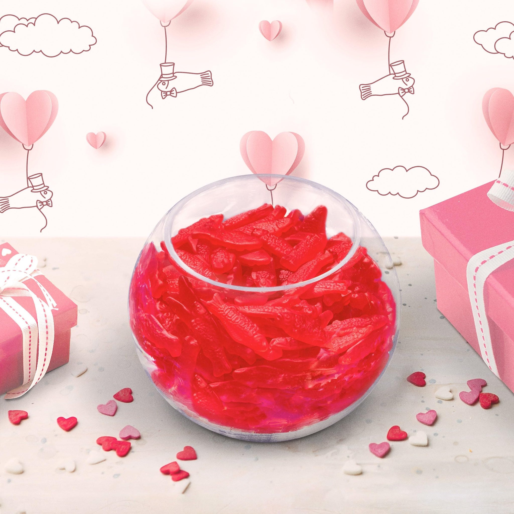 SWEDISH FISH Soft & Chewy Valentines Day Candy, 6.8 oz Heart Shaped Box