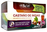 Premium Castanos de Indias (Horse Chestnut) Tea Reinforced with Dandelion by Betel Natural - Promotes Healthy Circulation - 24 Tea Bags