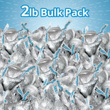 Bulk Milk Chocolate Candy 2 Pound Approx. 200 Pieces - Individually Wrapped Silver Foil Milk Chocolate Candy for Party Favors, Candy Buffets, Gifts