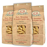 Rustichella d'Abruzzo Penne Rigate Pasta (Pack of 3) - 500g Classic Durum Wheat Short Pasta with Ridges - Ideal for Sauces- Cooks in 10-12 Minutes