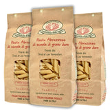 Rustichella d'Abruzzo Penne Rigate Pasta (Pack of 3) - 500g Classic Durum Wheat Short Pasta with Ridges - Ideal for Sauces- Cooks in 10-12 Minutes