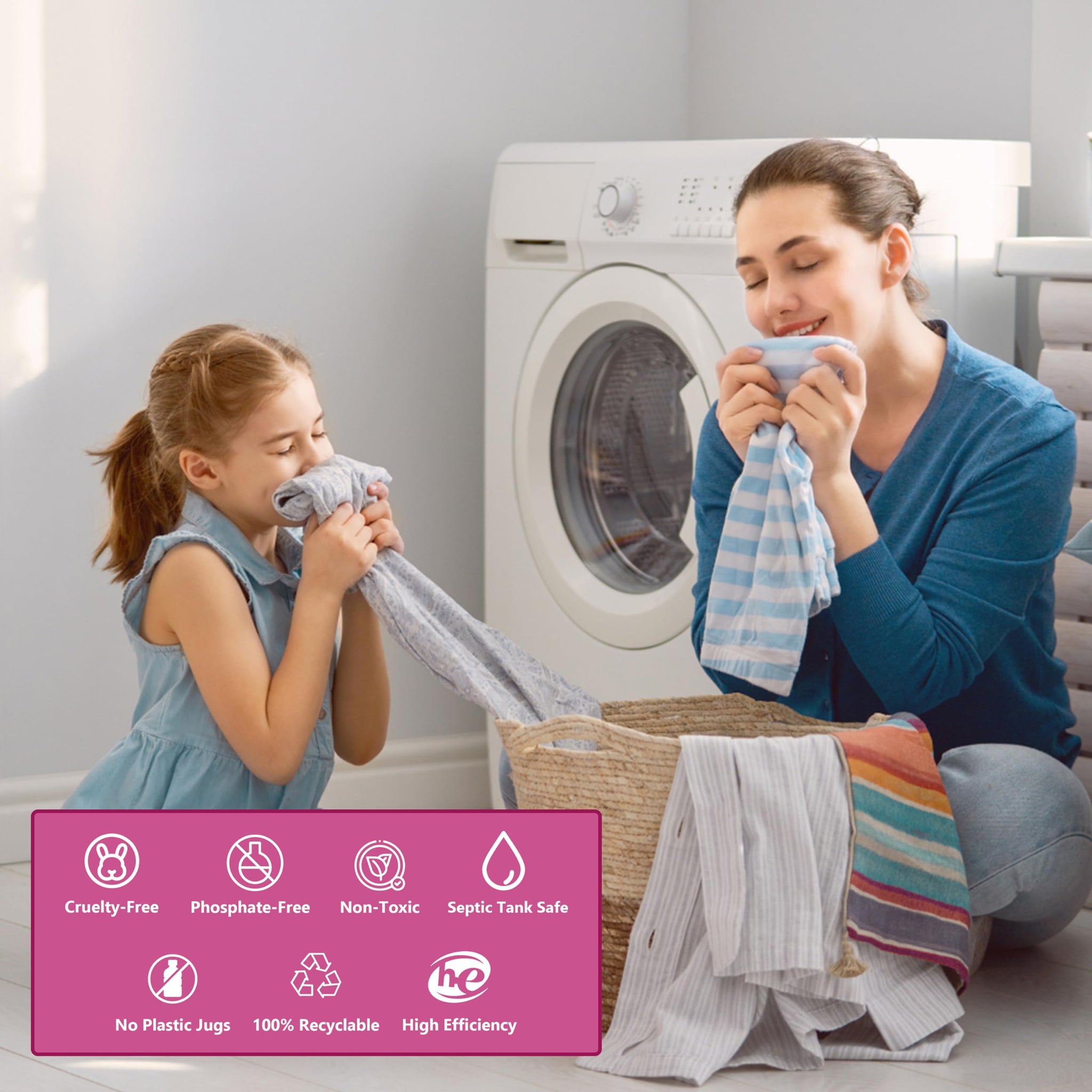 Air Jungles Laundry Detergent Sheets 100 Loads, Flora Bliss Scent, Easy to Use, Zero Waste Solution, Lightweight, Powerful Cleaning, Ideal for Home