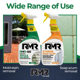 RMR Instant Mold & Mildew Stain Remover Spray + Xtreme Soap Scum Remover, No-Scrub Indoor/Outdoor Cleaning System for Bathroom, Shower, Siding