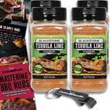 Blackstone Tequila Lime Seasoning - Gourmet Griddle Premium Barbecue Rub 4 Pk (29.6 oz) + BBQ Masters & Opener (6 Items)!