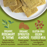 Healing Home Foods Garden Herb Gluten-Free Crackers with Almond Flour, Rosemary & Thyme, Healthy Vegan Snack, Non-GMO & High Protein Crackers