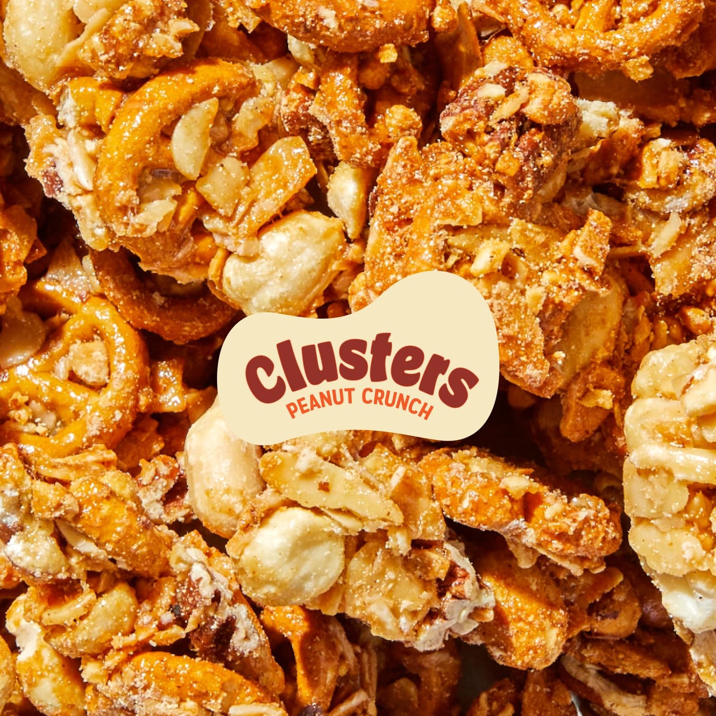 Nature’s Garden Clusters Peanut Crunch, 32oz Pouch - Big Chunky Nut & Pretzel Snack Bites with Almonds, Pecans - Crunchy, Nutrient-Dense, Guilt-Free
