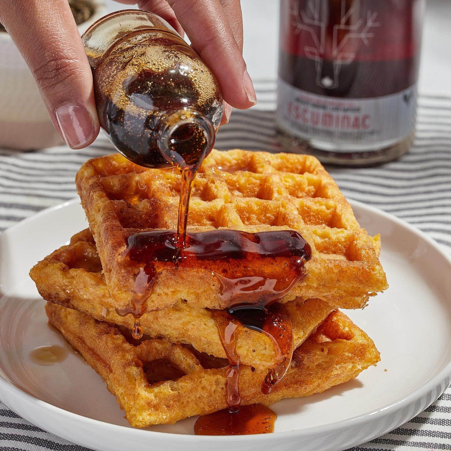 Escuminac Late Harvest Maple Syrup - Organic, Grade A Canada | Dark Robust Taste | 16.9 fl oz Glass Bottle | 100% Pure Canadian Syrup | Gourmet Gift