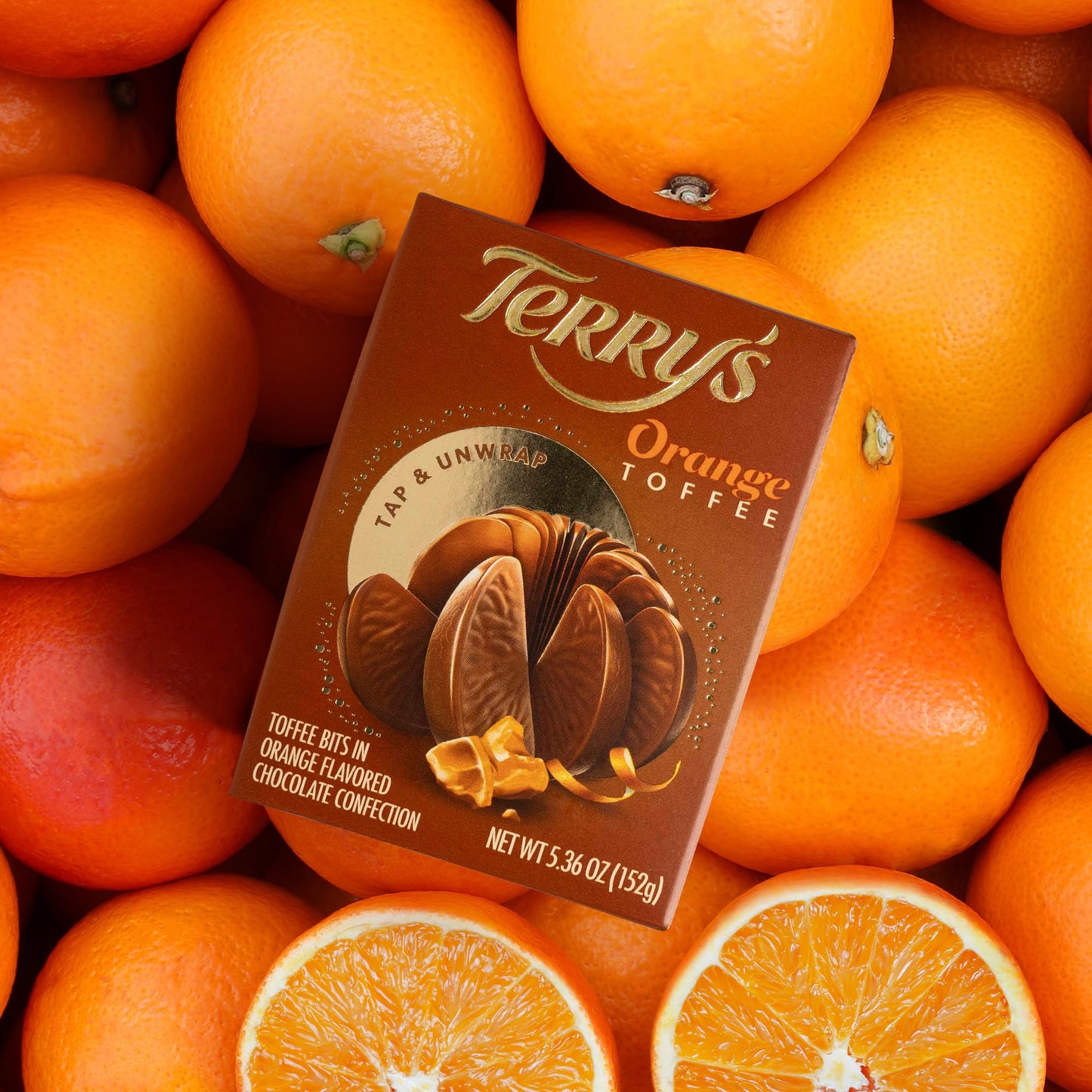 Terry's 2 Pack Toffee Milk Chocolate Orange Balls - Unwrap, Tap, and Share It, 5.11 oz per Ball (11.22 oz Total)