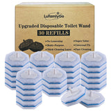 LufamlyGo Upgraded 30pcs Toilet Wand Refills fits Clorox Toilet Wand, Thickened Cleaning Layer, Won’t Fall Apart, Disposable Bathroom Cleaning Scrub