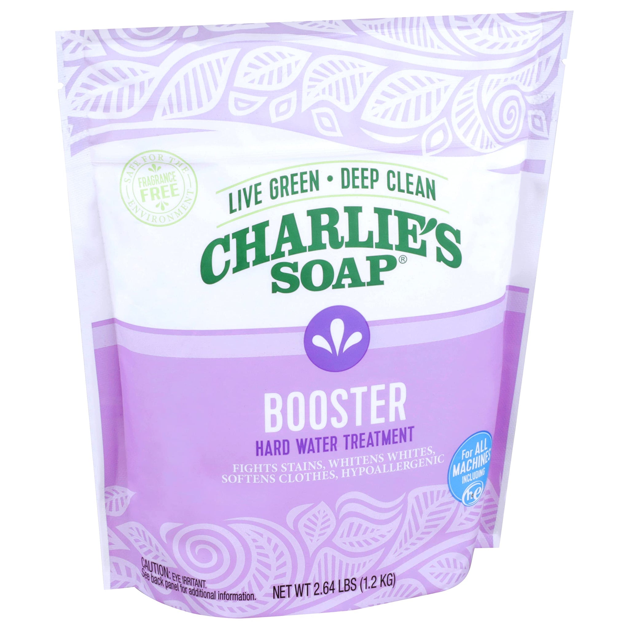 Charlie's Soap Booster & Hard Water Treatment 160 Loads (2.64 Lbs, 1 Pack) Natural Powdered Water Softener and Laundry Booster - Safe and Effective