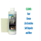Glass Plus Metal - Polish and Restore | Hard Water Deposit & Stain Remover | Shower Glass, Stainless Steel Frames, Kitchen, Bath Fixtures, Windshield