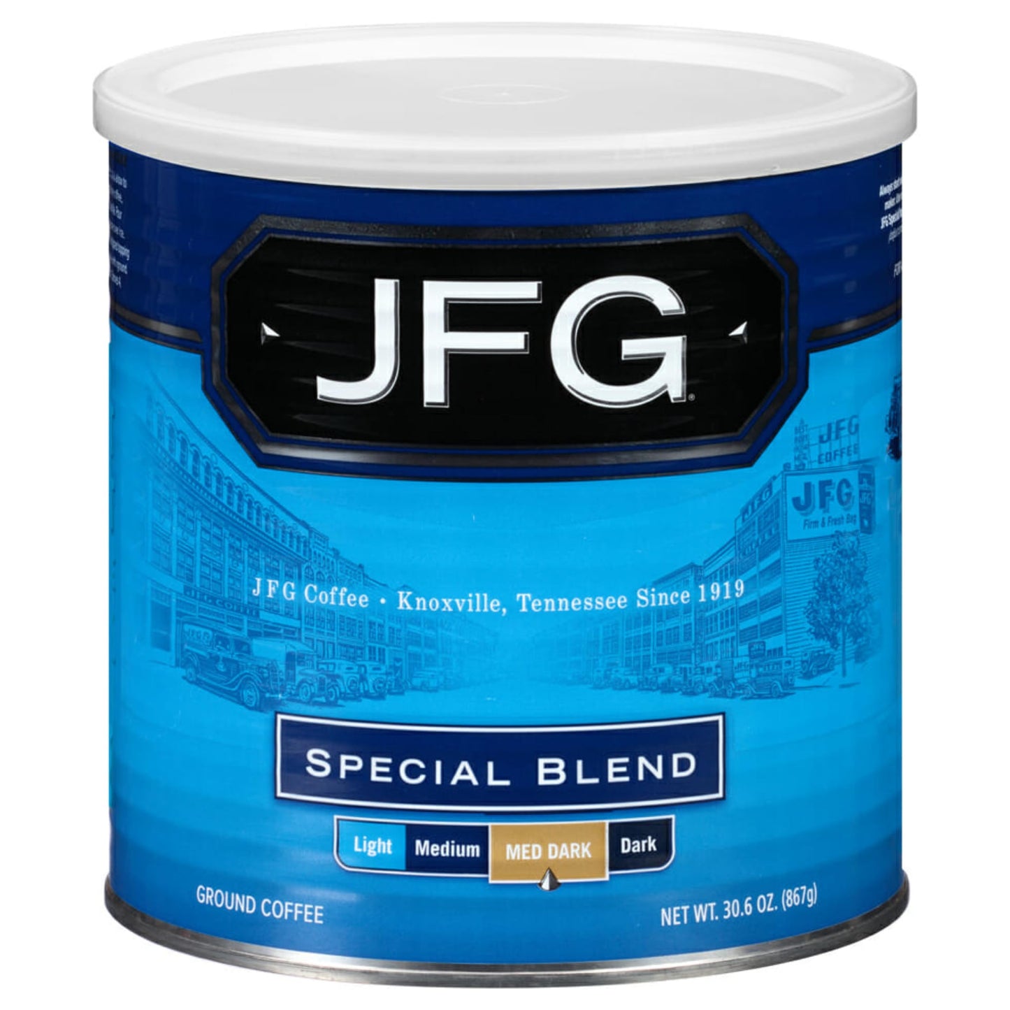 JFG Special Blend Medium-Dark Roast Ground Coffee, 30.6oz Can (Pack of 1)