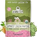 Kubo Japanese Matcha Tea Bags | Organic High Caffeine (140mg) Green Tea + Sencha & Matcha | 20 Pyramid Count | Caffeinated Tea for Clean Energy