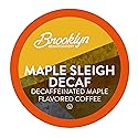 Brooklyn Beans Coffee Pods, Maple Sleigh Decaf - Compatible with Keurig K Cup Brewers Including 2.0 Machines, 40 Count, Maple Flavored