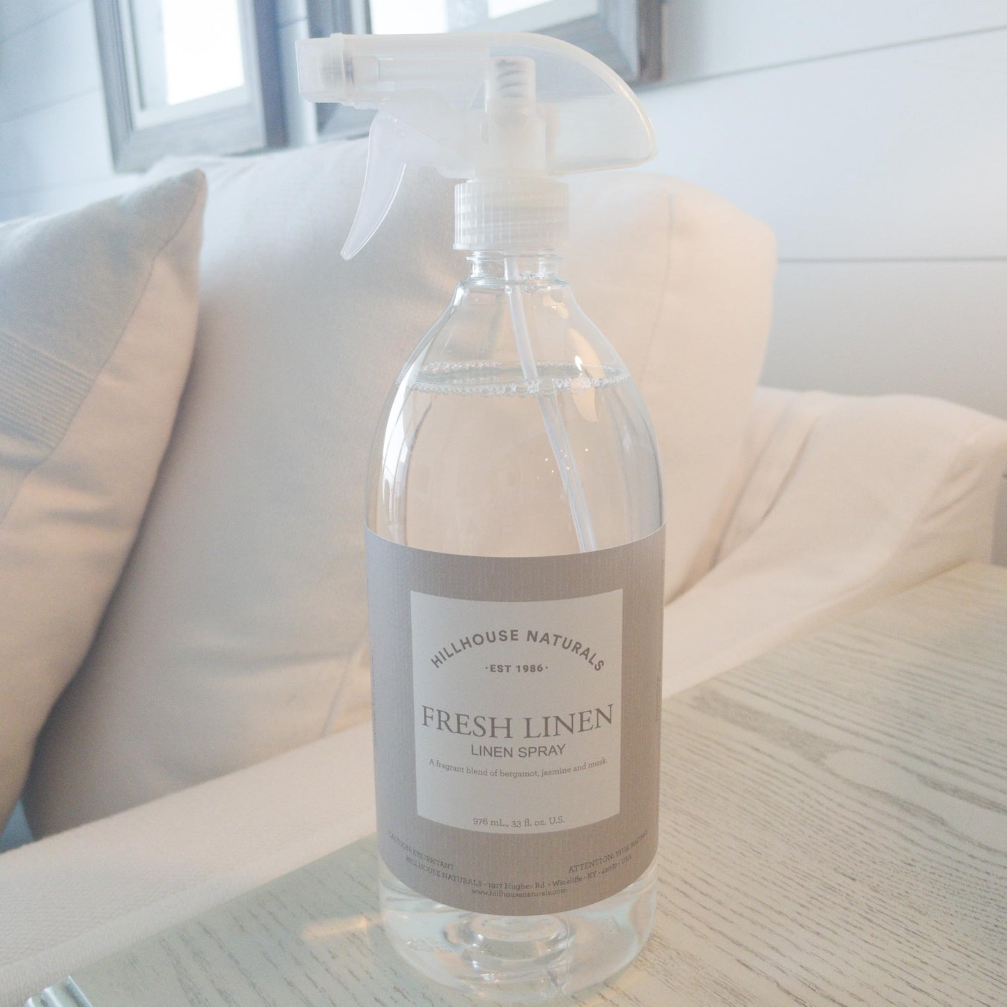 Hillhouse Naturals - Linen Spray - Aromatherapy Spray for Relaxation & Sleep - Refresh Bedding, Curtains & More - with Citrus, Bergamot, Rose & Musk