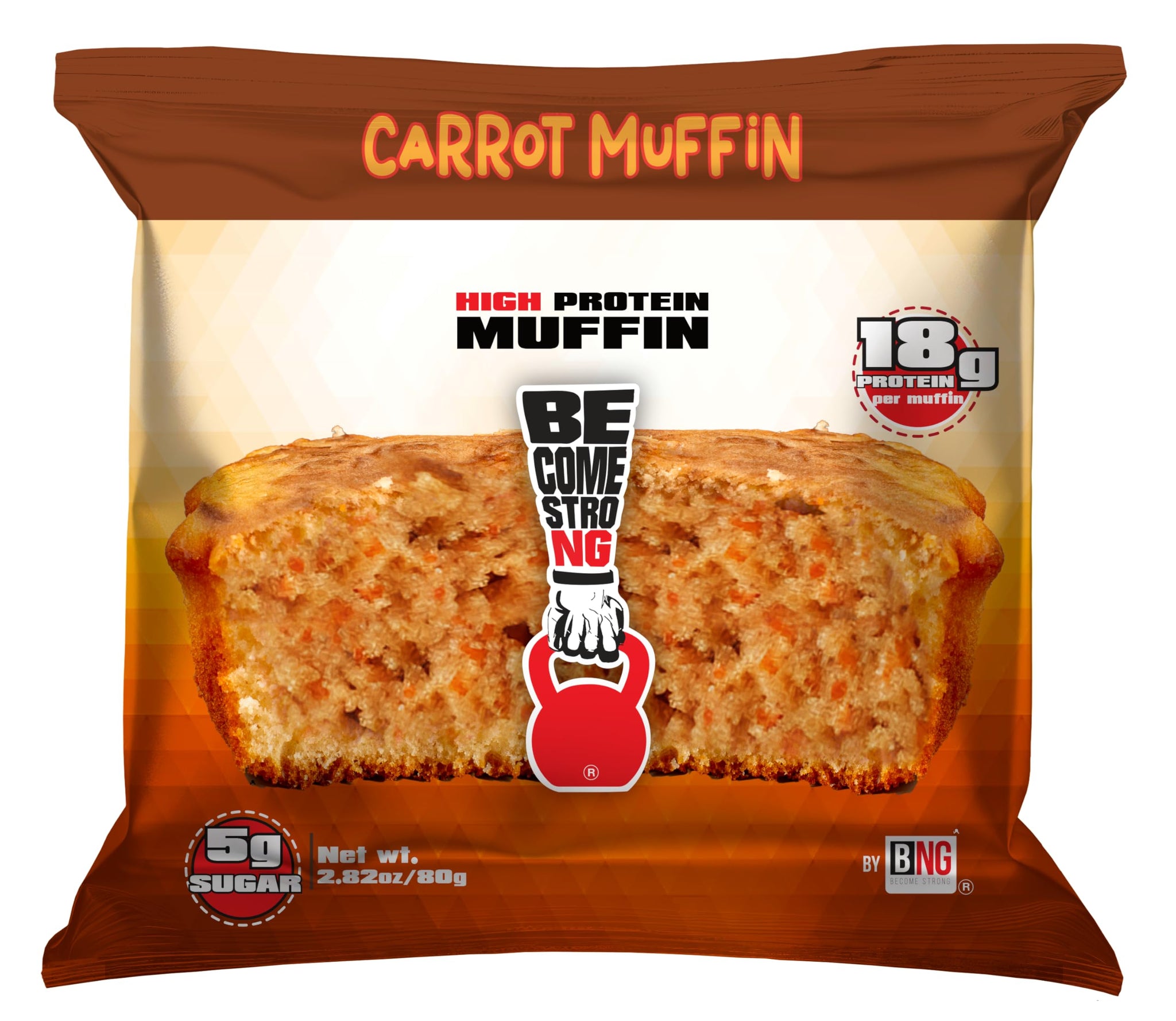 Become Strong High Protein Carrot Cake, 18g Protein, 5g Sugar
