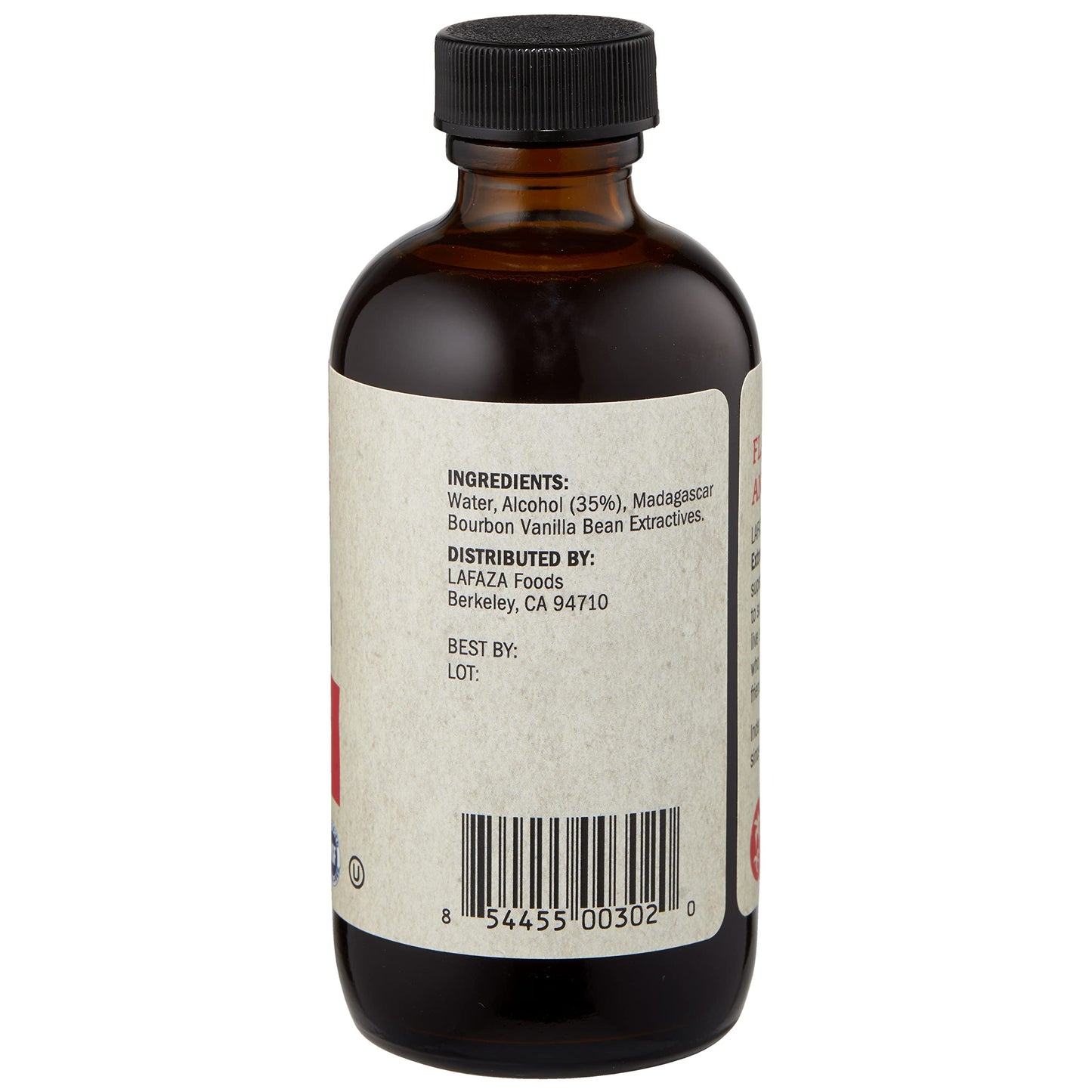 Lafaza Pure Madagascar Bourbon Vanilla Extract, All Natural, 4 oz