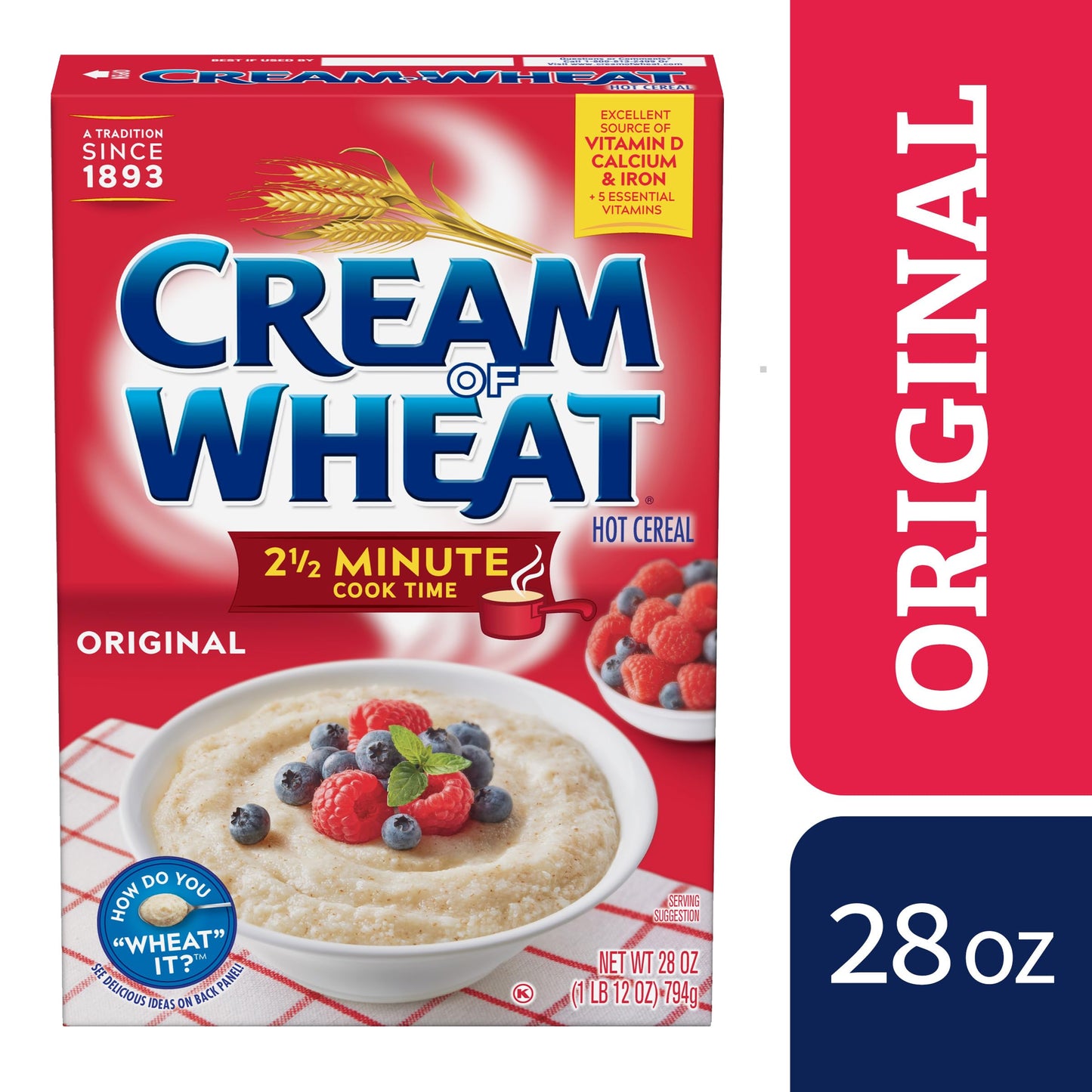 Cream of Wheat Stove Top Hot Cereal, Original, 2 1/2 Minute Cook Time, 28 Ounce