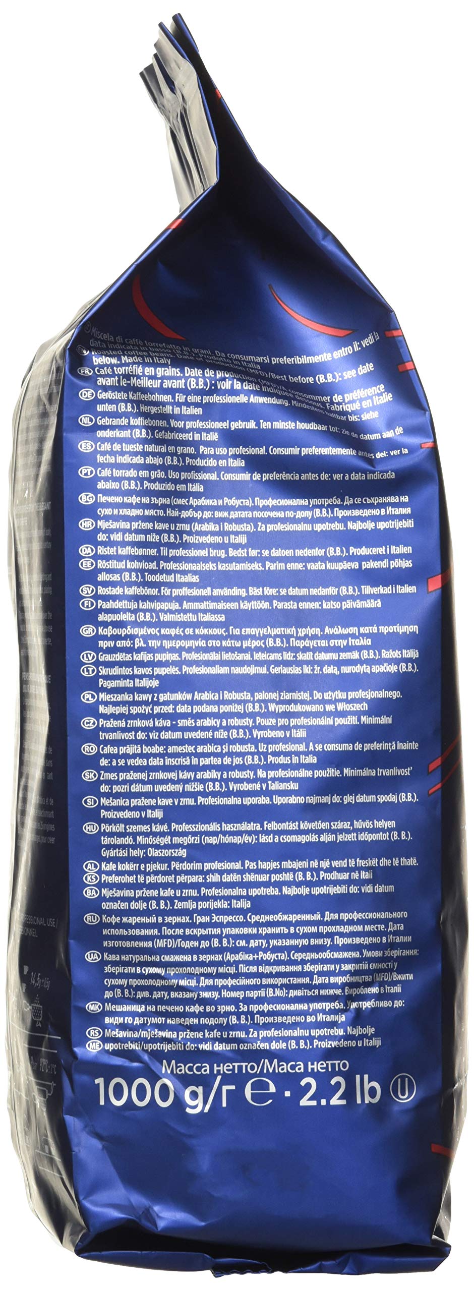 Lavazza medium roast Grand Espresso Whole Bean Coffee, 2.2-lbs (Pack of 2)