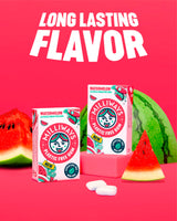 Milliways Watermelon | Plastic Free Gum | Xylitol, Aspartame-Free, Sugar-Free, Plant-Based, Natural Chewing Gum | 120 Pieces Total (12 Packs of 10