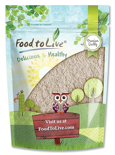 Food to Live Whole Wheat Flour, 5 Pounds - All-Purpose, Stone Ground, Milled Whole Grains, Unbleached, Vegan, Kosher, Bulk, High in Dietary Fiber