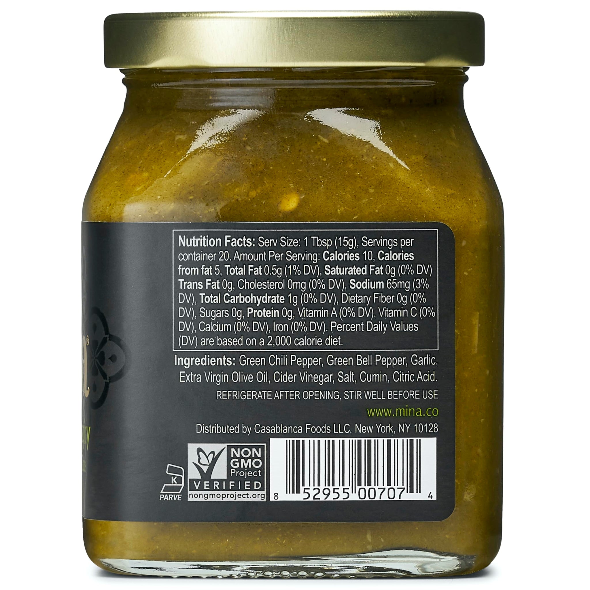 Mina Harissa Green Hot Sauce, 10 oz, Homestyle Moroccan Green Chili Garlic Sauce, Your New Salsa Verde for Spicing Up Any Dish, Harissa Sauce Perfect