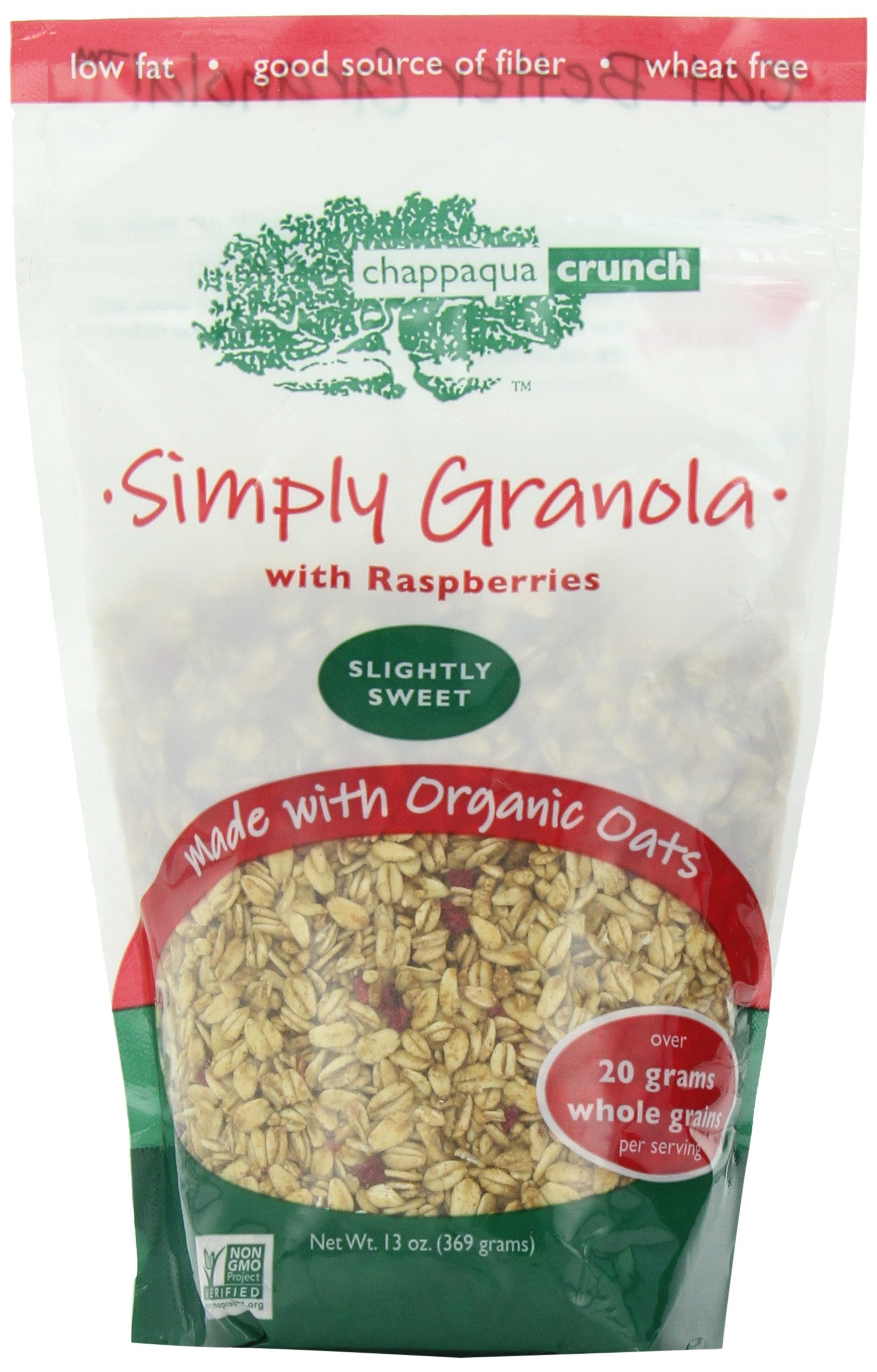 Chappaqua Crunch Simply Granola with Raspberries, 13 Ounce Bag
