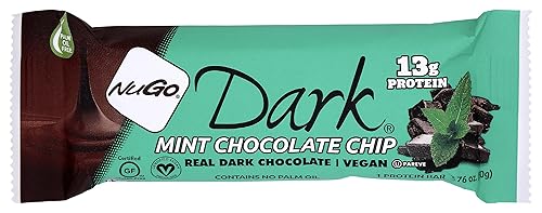 Nugo Dark Mint Chocolate Chip Bar, 1.76 OZ