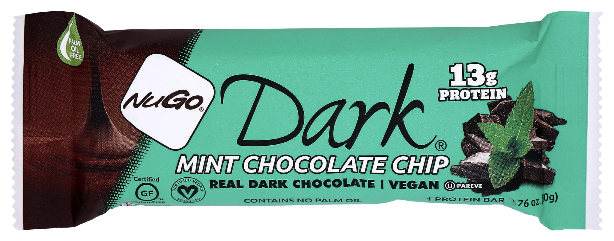 Nugo Dark Mint Chocolate Chip Bar, 1.76 OZ