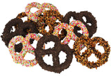 Chocolate Pretzel Gift Basket - Dark Chocolate Covered Pretzels in Elegant Gift Box - Gourmet Kosher Gift for Him or Her, Birthdays, Anniversaries